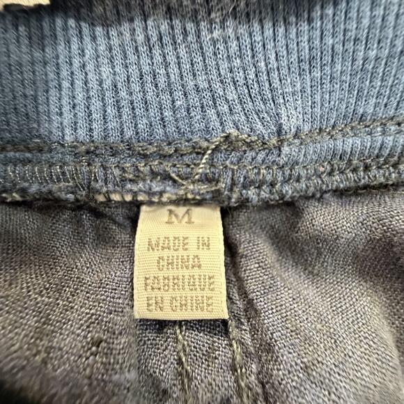 Toad & Co Lina Pant 100% Linen Ruched Jogger Pull On Blue Natural Fibers Pockets - Picture 10 of 15